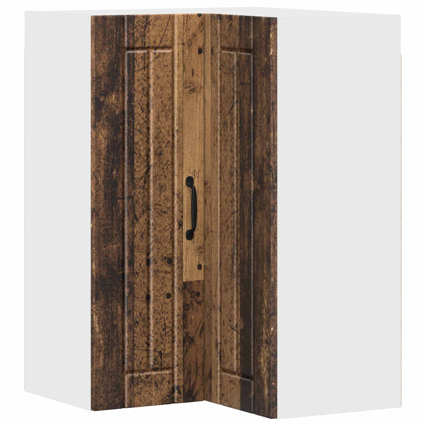 vidaXL Wall Corner Cabinet LUCCA Old Wood 57 x 57 x 80 cm