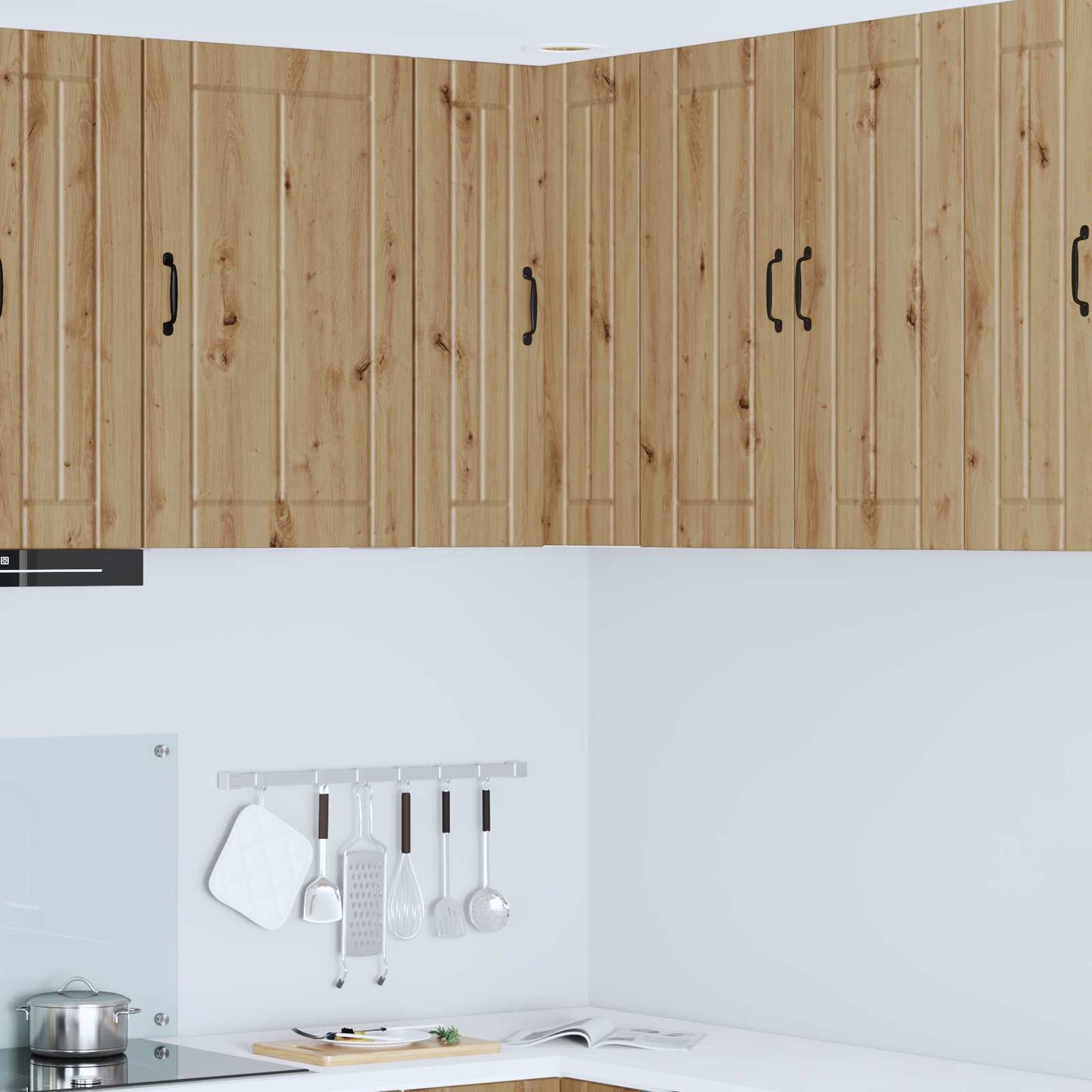 vidaXL Wall Corner Cabinet LUCCA Artisan Oak 57 x 57 x 80 cm