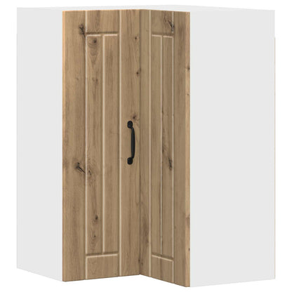 vidaXL Wall Corner Cabinet LUCCA Artisan Oak 57 x 57 x 80 cm