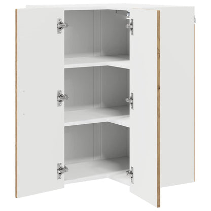 vidaXL Wall Corner Cabinet LUCCA Artisan Oak 57 x 57 x 80 cm