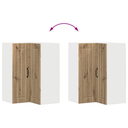 vidaXL Wall Corner Cabinet LUCCA Artisan Oak 57 x 57 x 80 cm