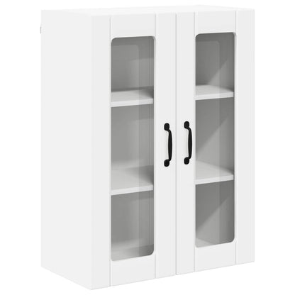 vidaXL Wall Glass Cabinet LUCCA White 60 x 31 x 80 cm Engineered Wood