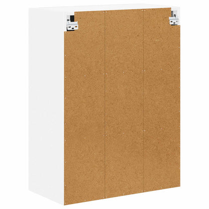 vidaXL Wall Glass Cabinet LUCCA White 60 x 31 x 80 cm Engineered Wood