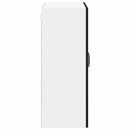 vidaXL Wall Glass Cabinet LUCCA Black 60 x 31 x 80 cm Engineered Wood