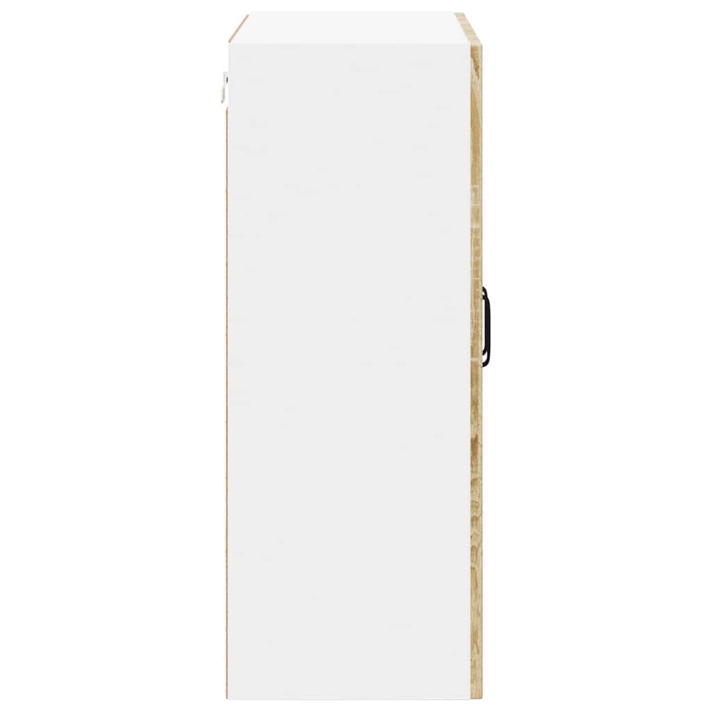 vidaXL Wall Glass Cabinet LUCCA Sonoma Oak 60 x 31 x 80 cm
