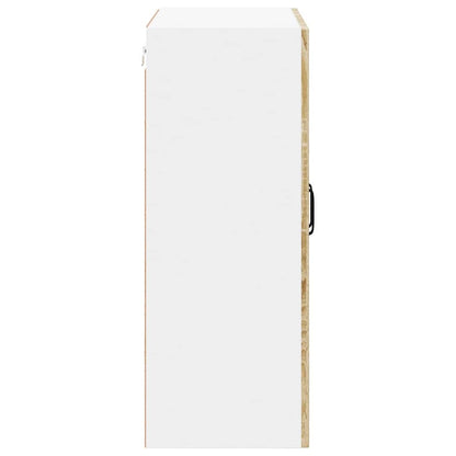 vidaXL Wall Glass Cabinet LUCCA Sonoma Oak 60 x 31 x 80 cm