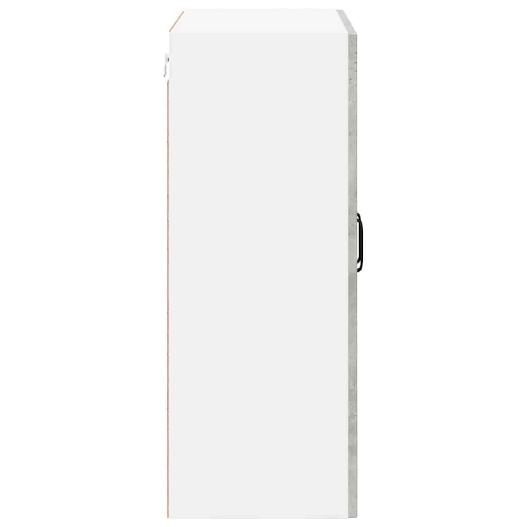 vidaXL Wall Glass Cabinet LUCCA Concrete Grey 60 x 31 x 80 cm