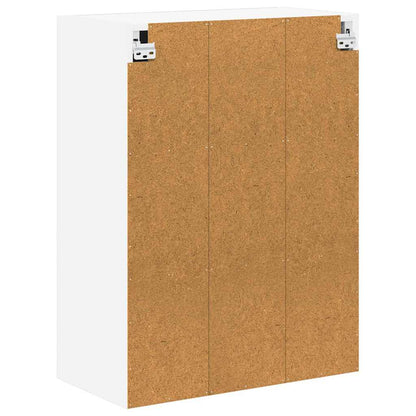 vidaXL Wall Glass Cabinet LUCCA High Gloss White 60 x 31 x 80 cm