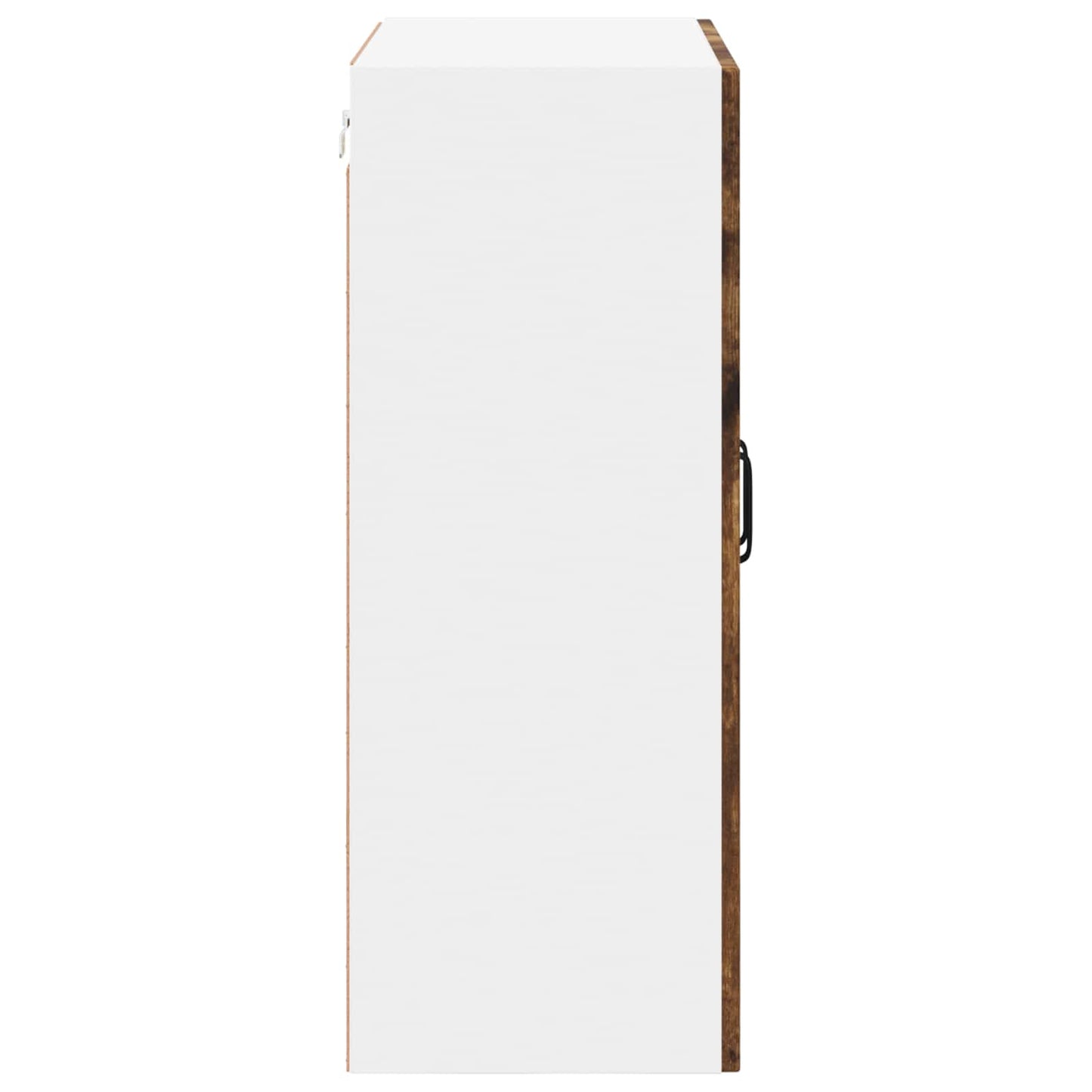 vidaXL Wall Glass Cabinet LUCCA Smoked Oak 60 x 31 x 80 cm