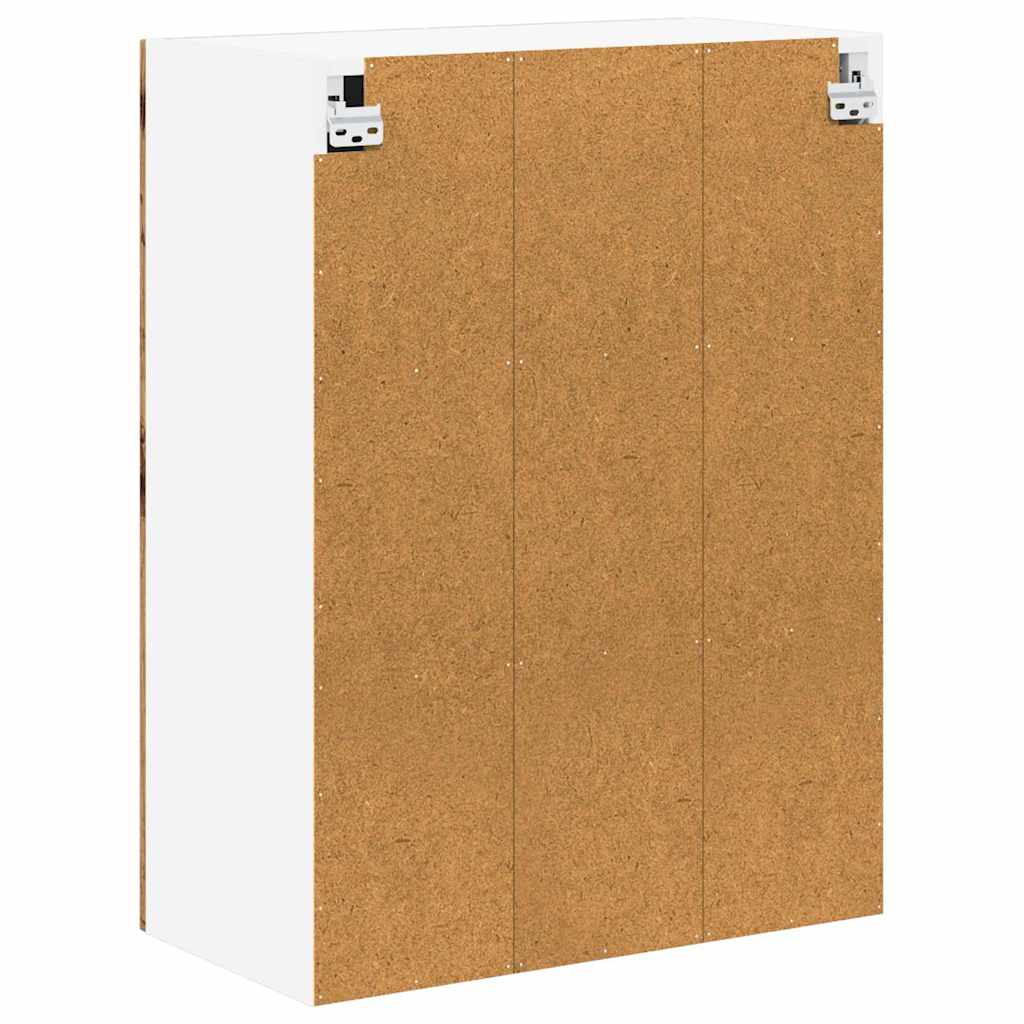 vidaXL Wall Glass Cabinet LUCCA Old Wood 60 x 31 x 80 cm