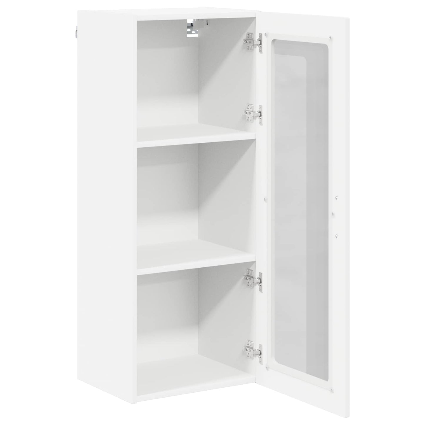 vidaXL Wall Glass Cabinet LUCCA White 40 x 31 x 100 cm Engineered Wood