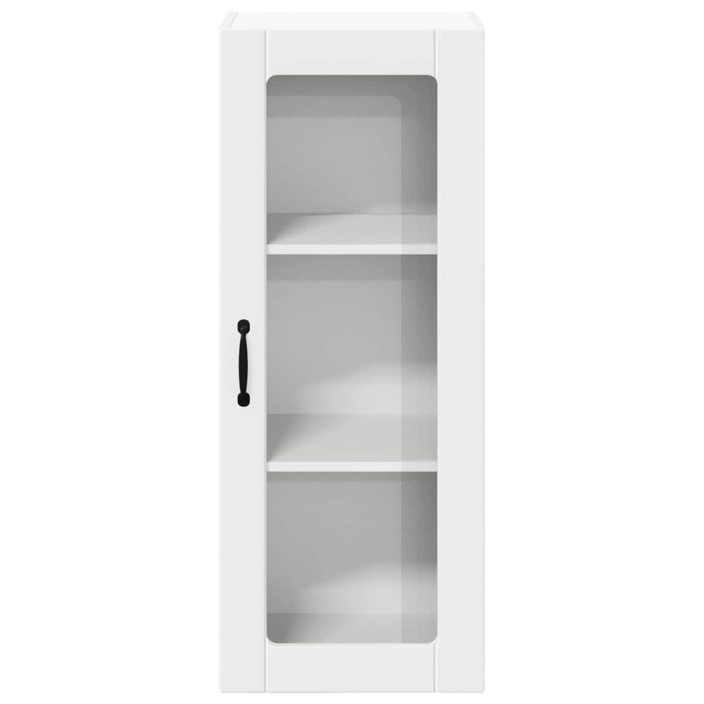 vidaXL Wall Glass Cabinet LUCCA White 40 x 31 x 100 cm Engineered Wood
