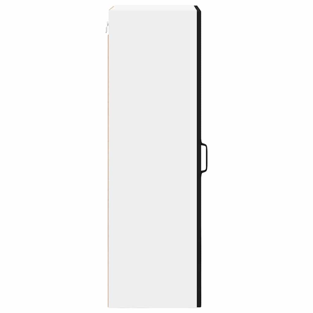 vidaXL Wall Glass Cabinet LUCCA Black 40 x 31 x 100 cm Engineered Wood