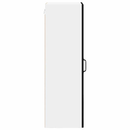 vidaXL Wall Glass Cabinet LUCCA Black 40 x 31 x 100 cm Engineered Wood