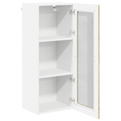 vidaXL Wall Glass Cabinet LUCCA Sonoma Oak 40 x 31 x 100 cm