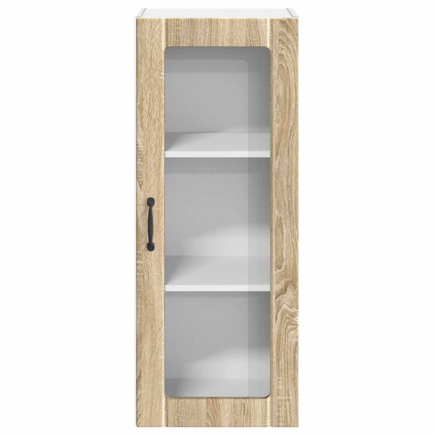 vidaXL Wall Glass Cabinet LUCCA Sonoma Oak 40 x 31 x 100 cm