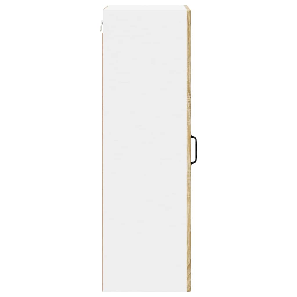 vidaXL Wall Glass Cabinet LUCCA Sonoma Oak 40 x 31 x 100 cm