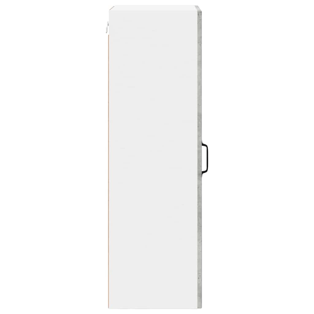 vidaXL Wall Glass Cabinet LUCCA Concrete Grey 40 x 31 x 100 cm