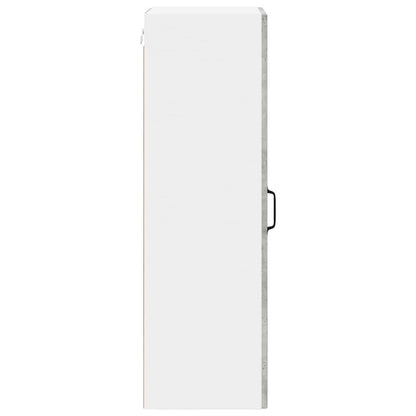 vidaXL Wall Glass Cabinet LUCCA Concrete Grey 40 x 31 x 100 cm