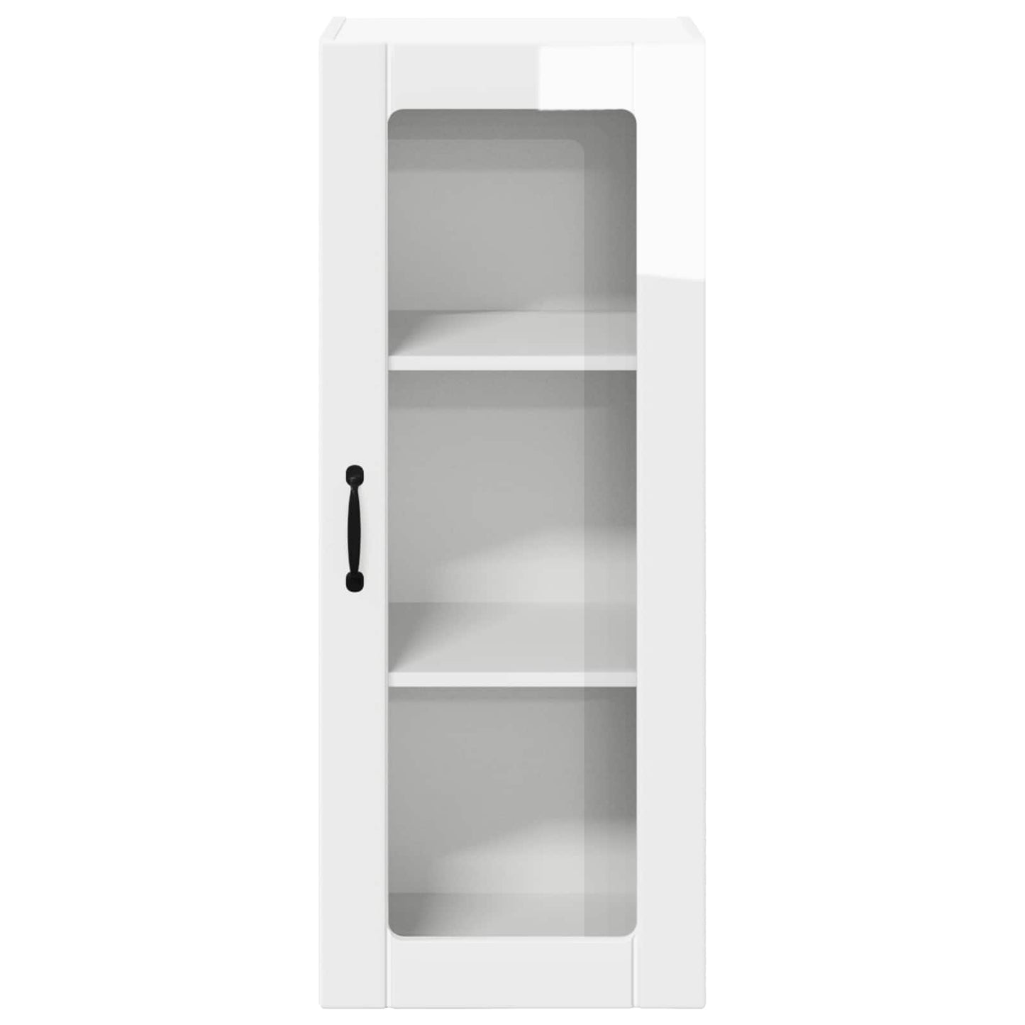 vidaXL Wall Glass Cabinet LUCCA High Gloss White 40 x 31 x 100 cm