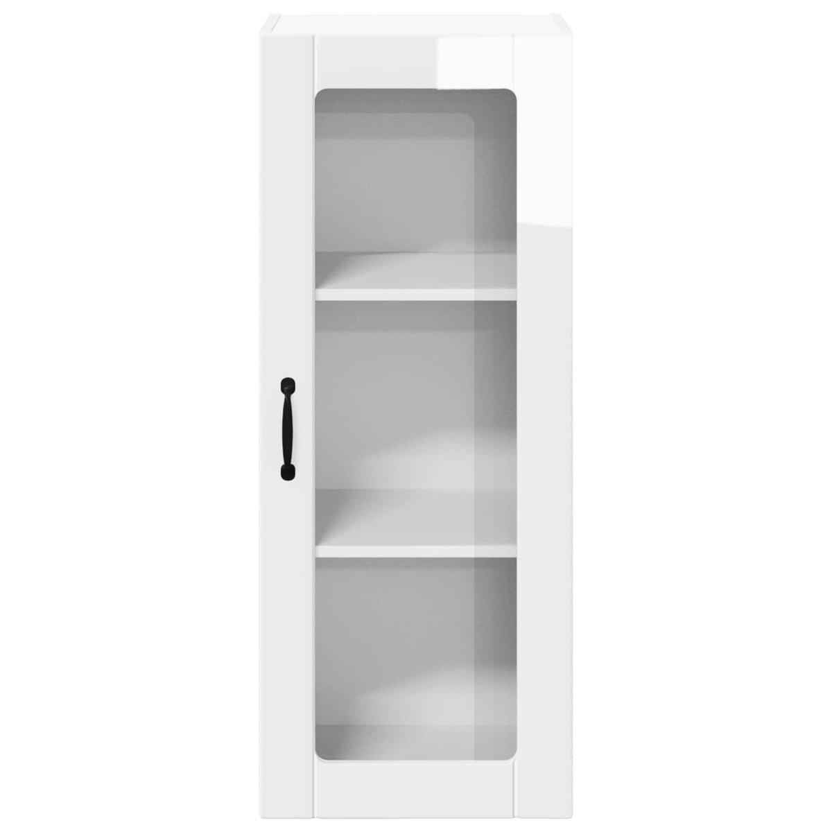 vidaXL Wall Glass Cabinet LUCCA High Gloss White 40 x 31 x 100 cm