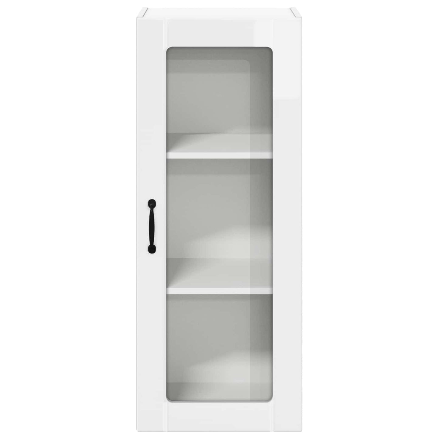 vidaXL Wall Glass Cabinet LUCCA High Gloss White 40 x 31 x 100 cm
