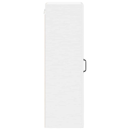 vidaXL Wall Glass Cabinet LUCCA High Gloss White 40 x 31 x 100 cm