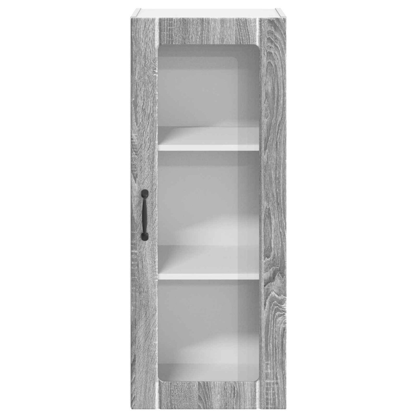vidaXL Wall Glass Cabinet LUCCA Grey Sonoma 40 x 31 x 100 cm
