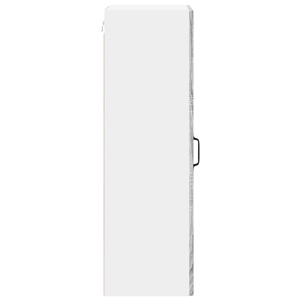 vidaXL Wall Glass Cabinet LUCCA Grey Sonoma 40 x 31 x 100 cm