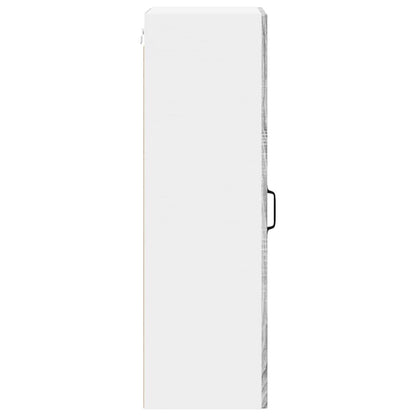vidaXL Wall Glass Cabinet LUCCA Grey Sonoma 40 x 31 x 100 cm