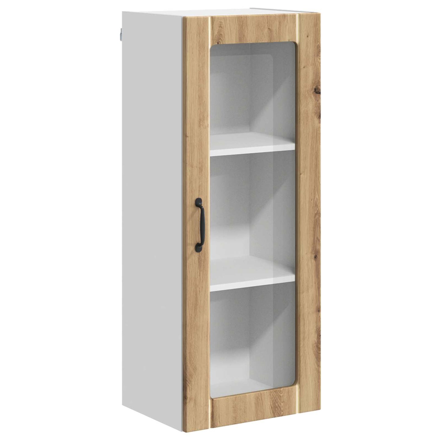 vidaXL Wall Glass Cabinet LUCCA Artisan Oak 40 x 31 x 100 cm