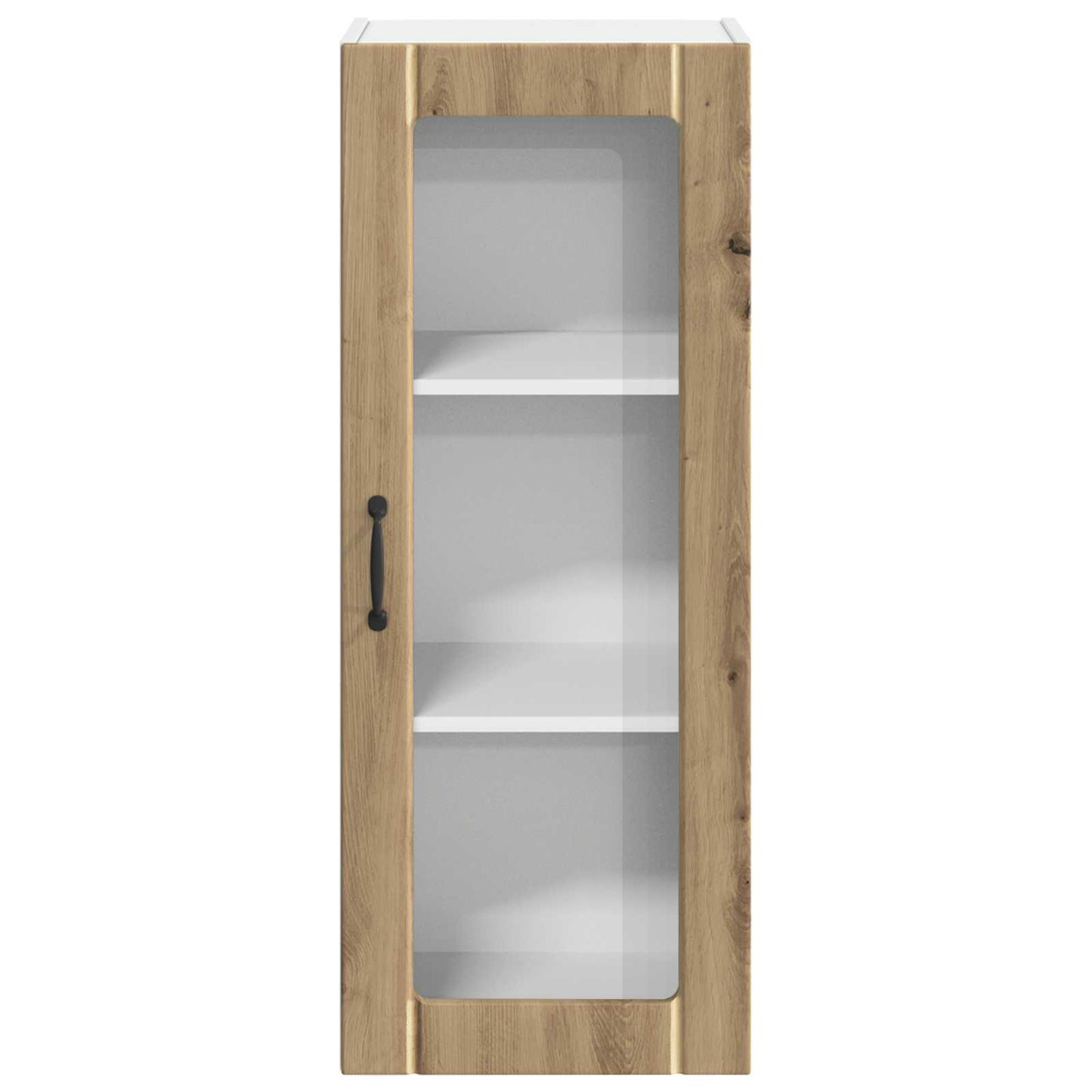 vidaXL Wall Glass Cabinet LUCCA Artisan Oak 40 x 31 x 100 cm