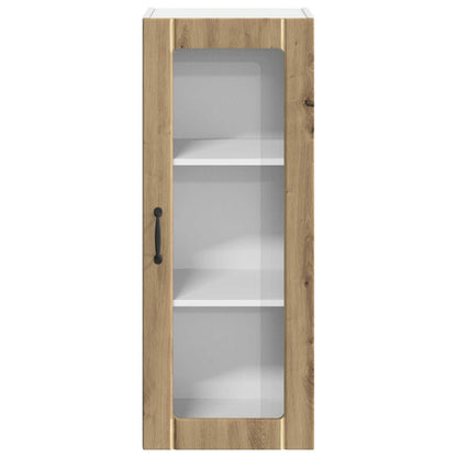 vidaXL Wall Glass Cabinet LUCCA Artisan Oak 40 x 31 x 100 cm