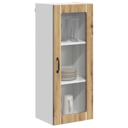 vidaXL Wall Glass Cabinet LUCCA Artisan Oak 40 x 31 x 100 cm