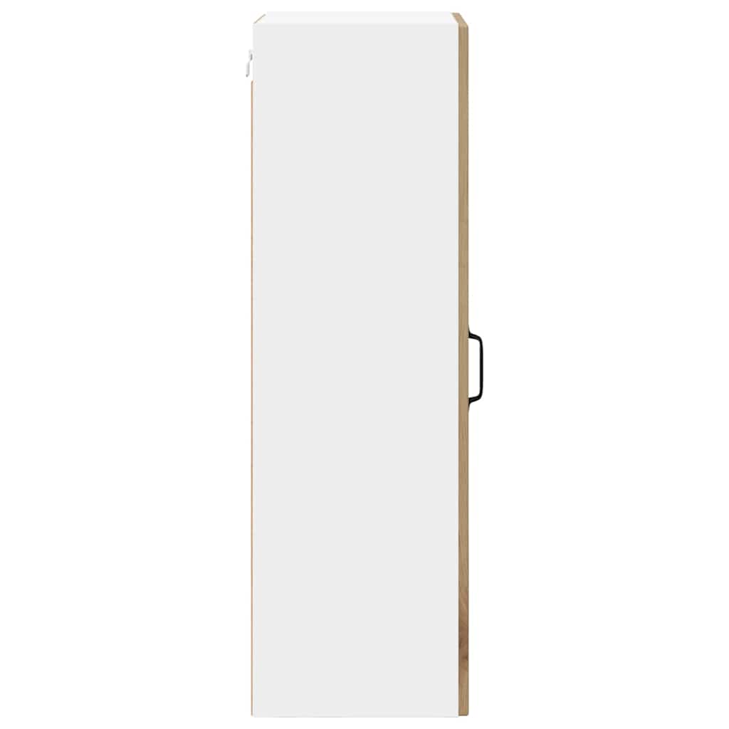 vidaXL Wall Glass Cabinet LUCCA Artisan Oak 40 x 31 x 100 cm