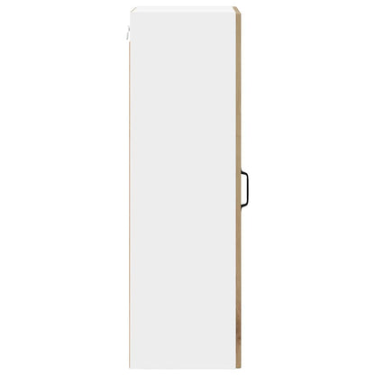 vidaXL Wall Glass Cabinet LUCCA Artisan Oak 40 x 31 x 100 cm