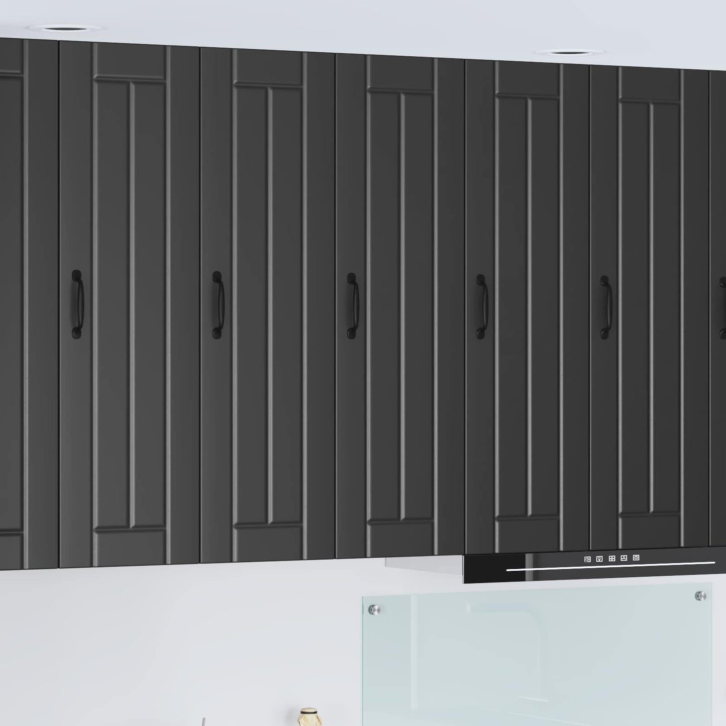 vidaXL Wall Cabinet LUCCA Black 30 x 31 x 100 cm Engineered Wood