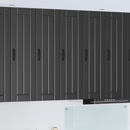 vidaXL Wall Cabinet LUCCA Black 30 x 31 x 100 cm Engineered Wood