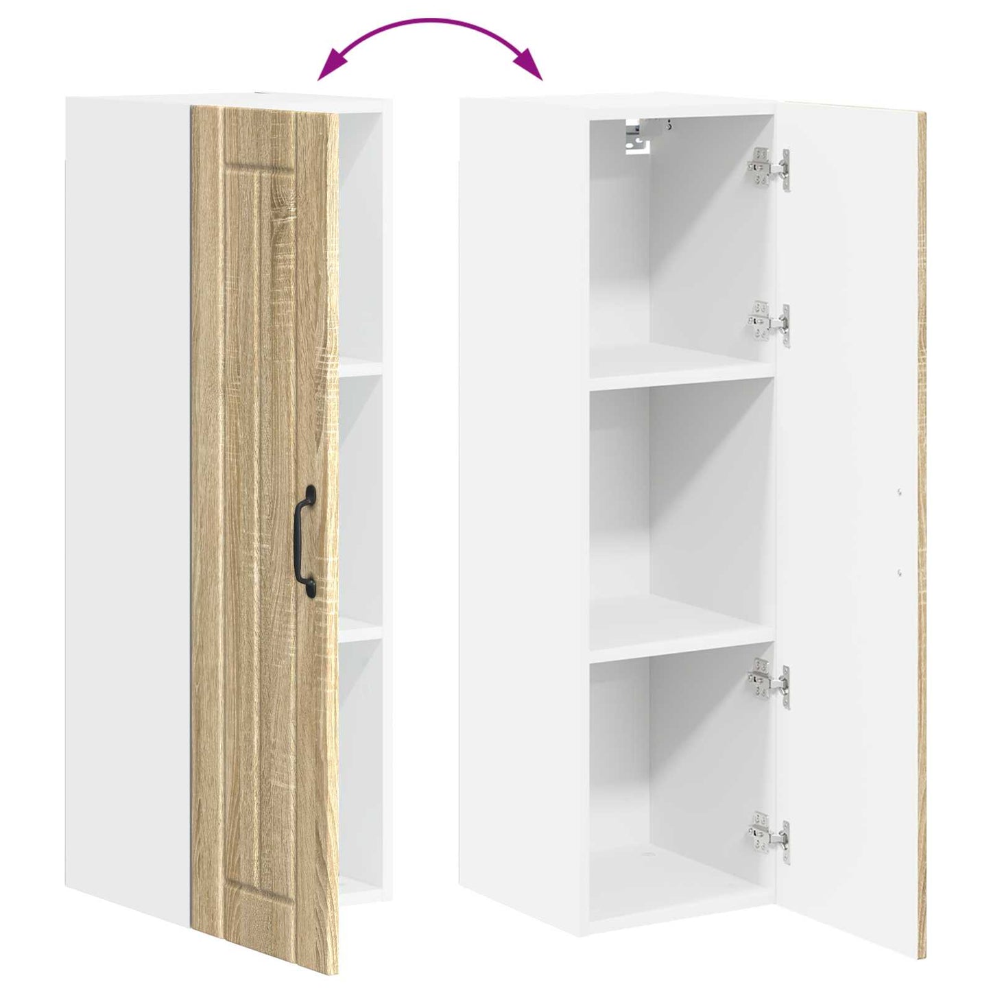 vidaXL Wall Cabinet LUCCA Sonoma Oak 30 x 31 x 100 cm Engineered Wood