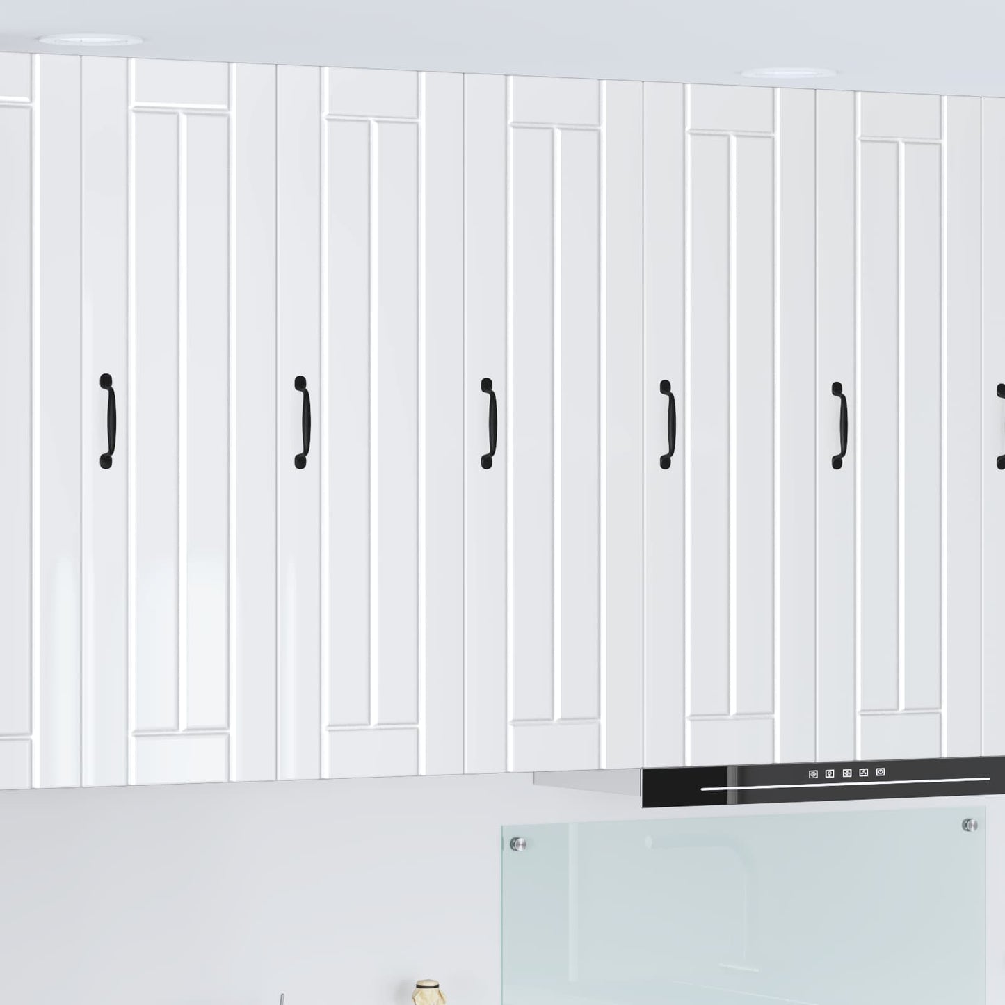 vidaXL Wall Cabinet LUCCA High Gloss White 30 x 31 x 100 cm