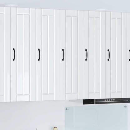 vidaXL Wall Cabinet LUCCA High Gloss White 30 x 31 x 100 cm
