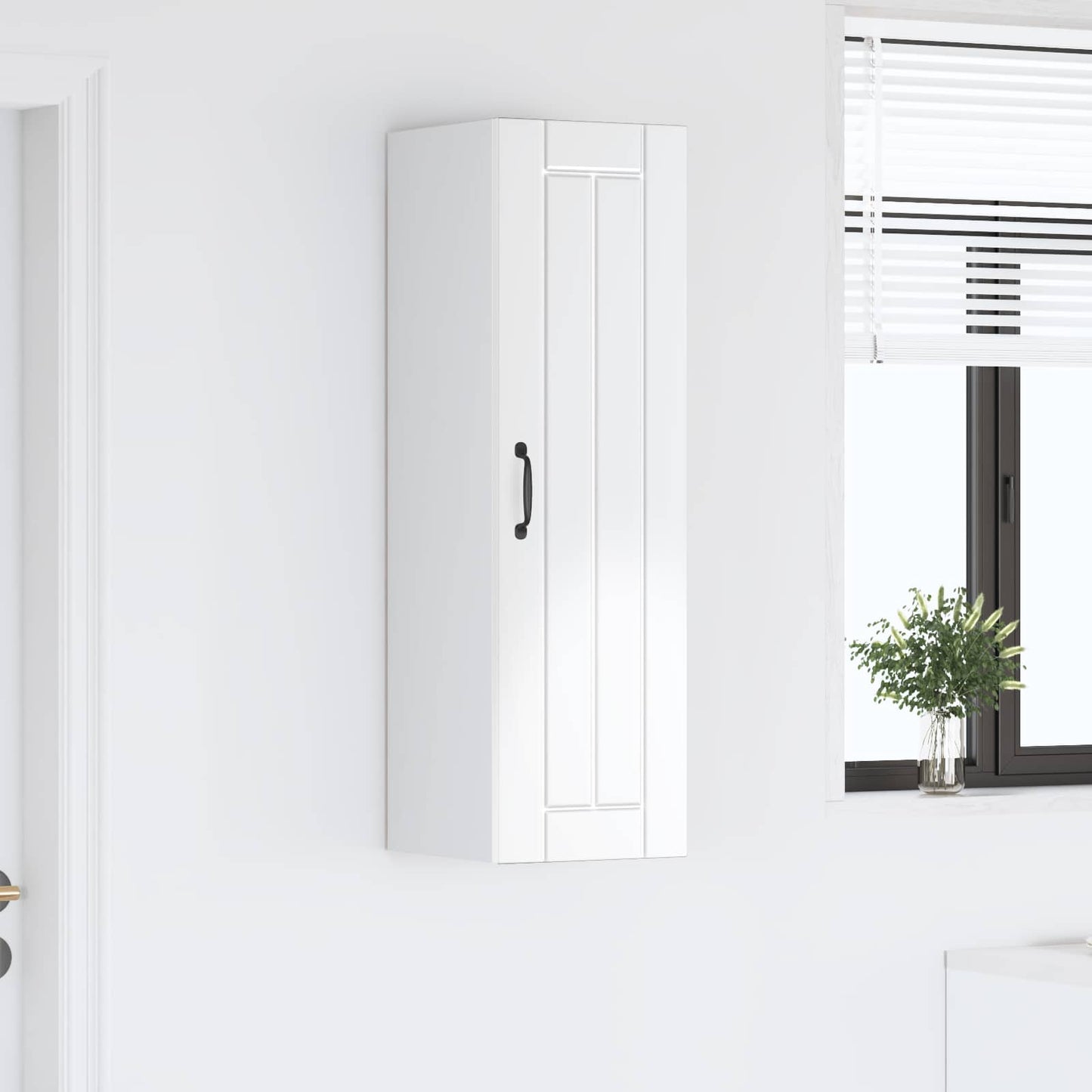 vidaXL Wall Cabinet LUCCA High Gloss White 30 x 31 x 100 cm