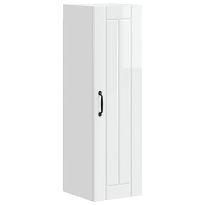 vidaXL Wall Cabinet LUCCA High Gloss White 30 x 31 x 100 cm