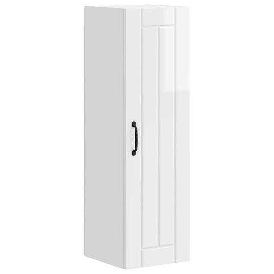 vidaXL Wall Cabinet LUCCA High Gloss White 30 x 31 x 100 cm