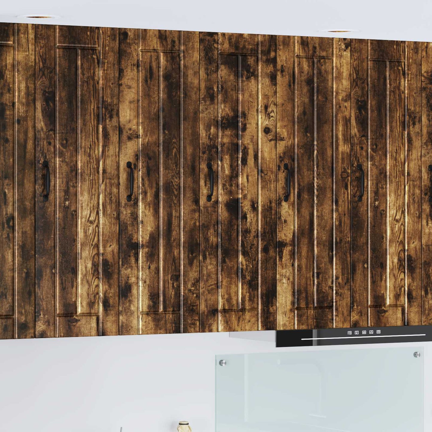 vidaXL Wall Cabinet LUCCA Smoked Oak 30 x 31 x 100 cm Engineered Wood