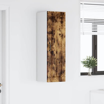 vidaXL Wall Cabinet LUCCA Smoked Oak 30 x 31 x 100 cm Engineered Wood