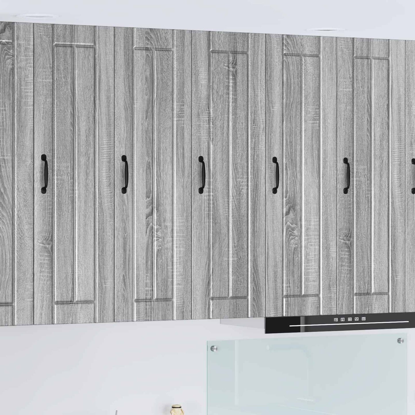 vidaXL Wall Cabinet LUCCA Grey Sonoma 30 x 31 x 100 cm Engineered Wood