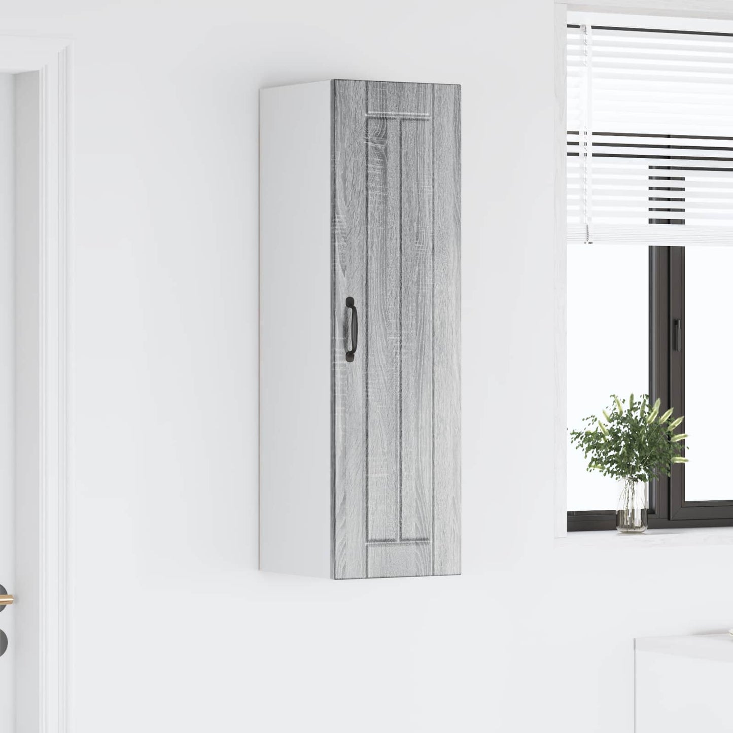 vidaXL Wall Cabinet LUCCA Grey Sonoma 30 x 31 x 100 cm Engineered Wood