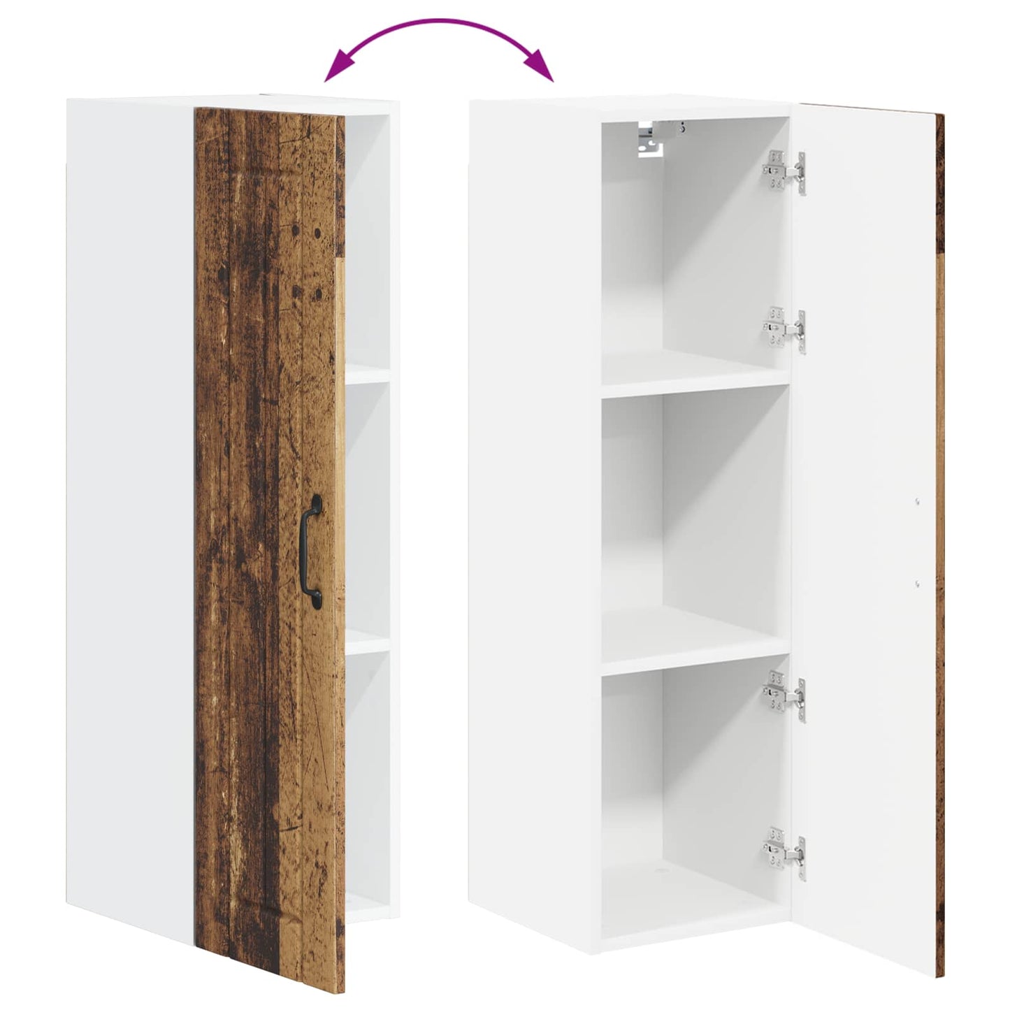 vidaXL Wall Cabinet LUCCA Old Wood 30 x 31 x 100 cm Engineered Wood