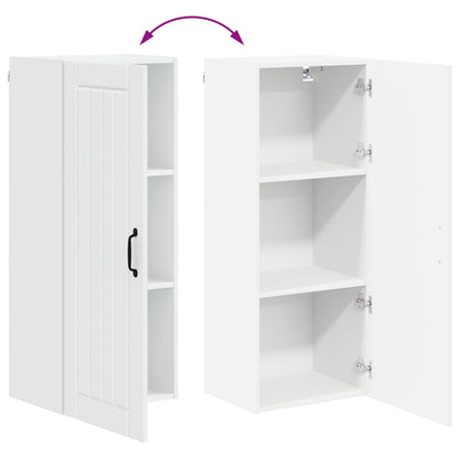 vidaXL Wall Cabinet LUCCA White 40 x 31 x 100 cm Engineered Wood